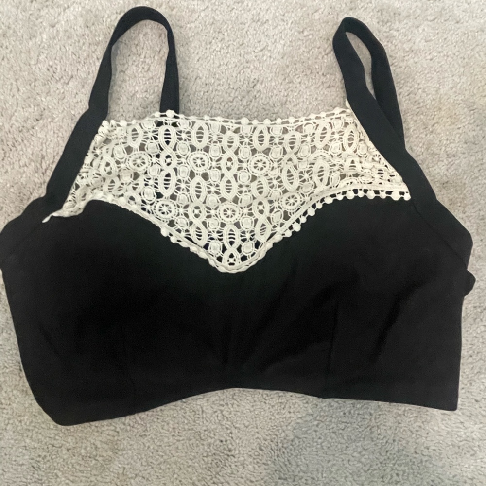 Black Bikini Top High Kneck